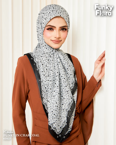 KEKABOO FUNKY IN CHARCOAL (K0427) - TUDUNG KEKABOO - LIMITED AND EXCLUSIVE