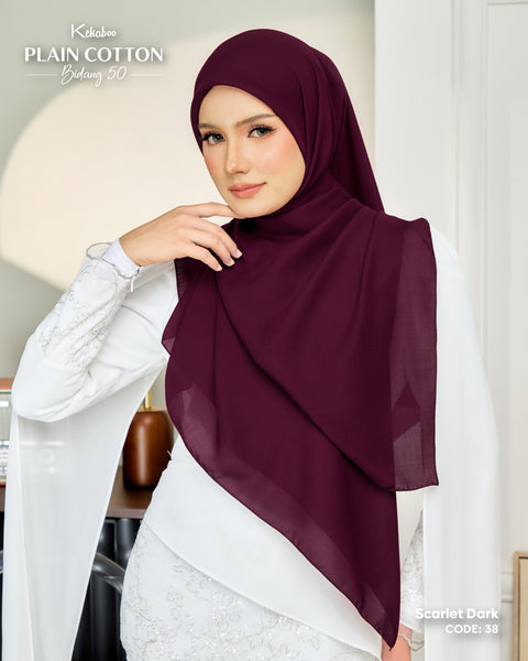 KEKABOO PLAIN COTTON B50 SCARLET DARK (38)