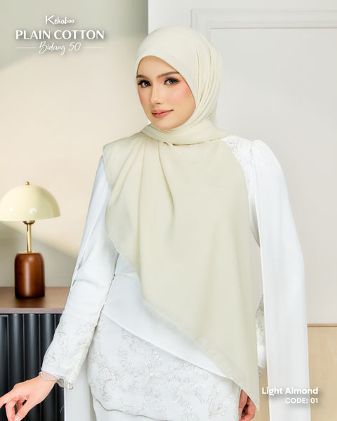 KEKABOO PLAIN COTTON B50 LIGHT ALMOND (01)