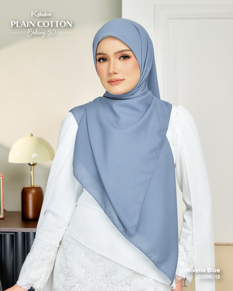 KEKABOO PLAIN COTTON B50 NIVELLE BLUE (13)