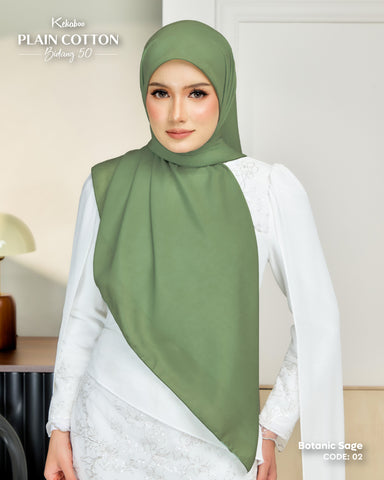 KEKABOO PLAIN COTTON B50 BOTANIC SAGE (02) - TUDUNG KEKABOO - LIMITED AND EXCLUSIVE