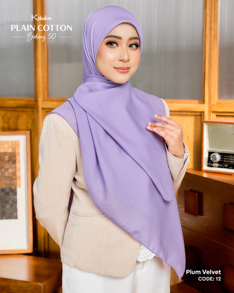 KEKABOO PLAIN COTTON B50 PLUM VELVET (12)
