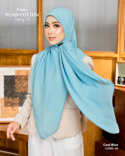 KEKABOO PLAIN COTTON B50 COOL BLUE (40)