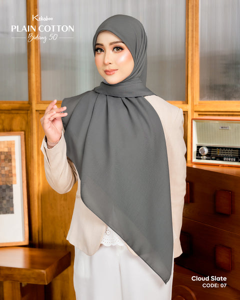 KEKABOO PLAIN COTTON B50 CLOUD SLATE (07)
