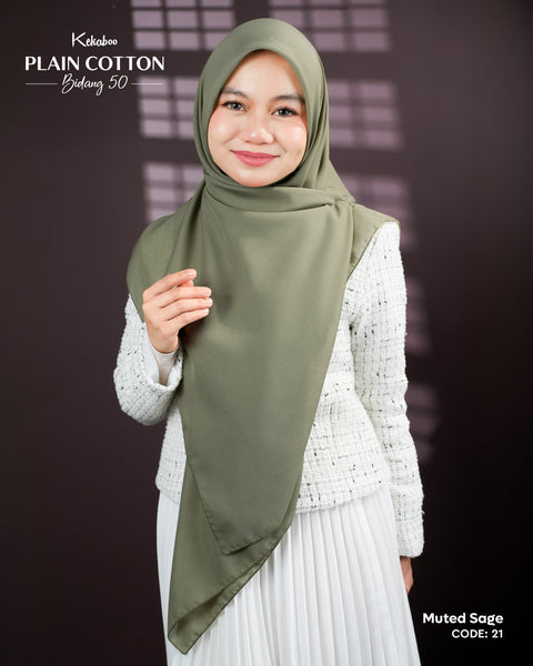 KEKABOO PLAIN COTTON B50 MUTED SAGE (21)