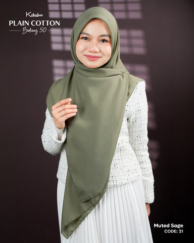 KEKABOO PLAIN COTTON B50 MUTED SAGE (21)