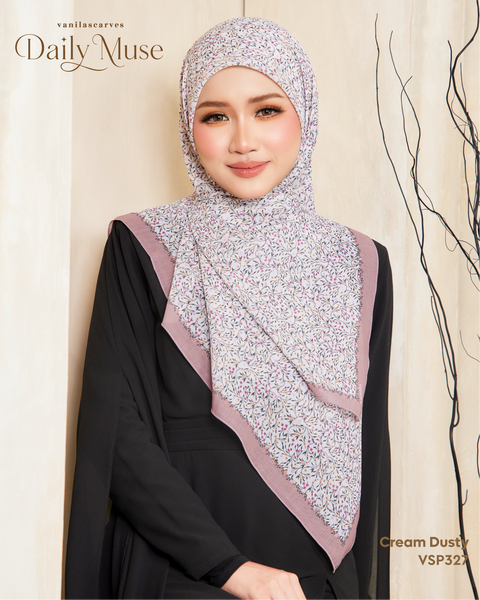 VANILA SCARVES DAILY MUSE CREAM DUSTY (VSP327) - TUDUNG KEKABOO - LIMITED AND EXCLUSIVE