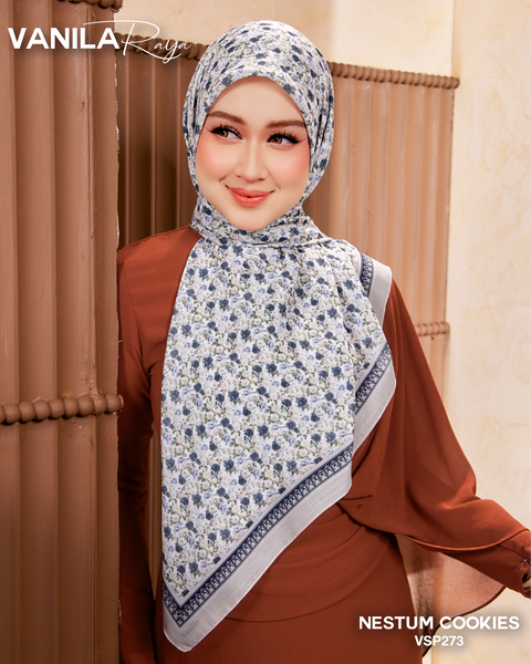 VANILA SCARVES PREMIUM PRINTED NESTUM COOKIES (VSP273) - TUDUNG KEKABOO - LIMITED AND EXCLUSIVE