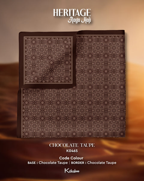 KEKABOO HERITAGE CHOCOLATE TAUPE (K0465) - TUDUNG KEKABOO - LIMITED AND EXCLUSIVE