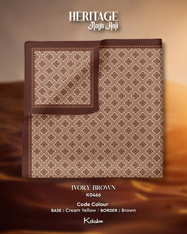 KEKABOO HERITAGE IVORY BROWN (K0466) - TUDUNG KEKABOO - LIMITED AND EXCLUSIVE
