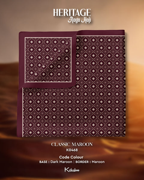 KEKABOO HERITAGE CLASSIC MAROON (K0468) - TUDUNG KEKABOO - LIMITED AND EXCLUSIVE