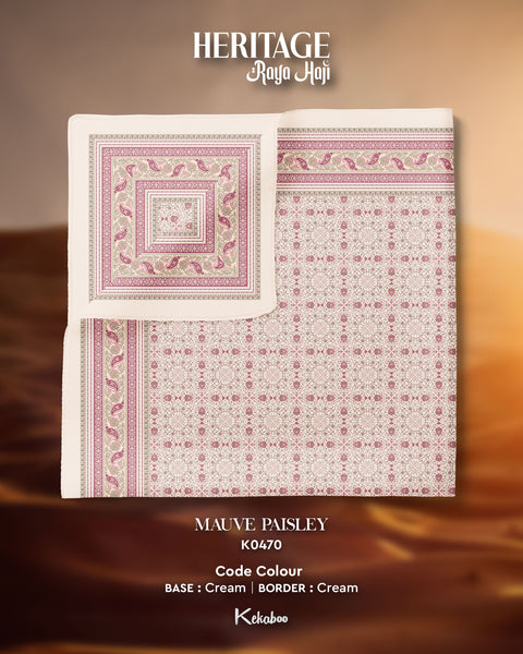 KEKABOO HERITAGE MAUVE PAISLEY (K0470) - TUDUNG KEKABOO - LIMITED AND EXCLUSIVE