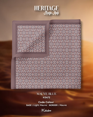 KEKABOO HERITAGE MAUVE BLUE (K0472) - TUDUNG KEKABOO - LIMITED AND EXCLUSIVE