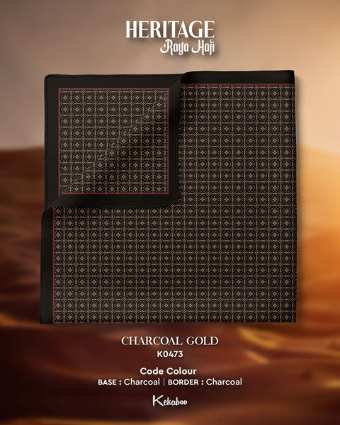 KEKABOO HERITAGE CHARCOAL GOLD (K0473) - TUDUNG KEKABOO - LIMITED AND EXCLUSIVE