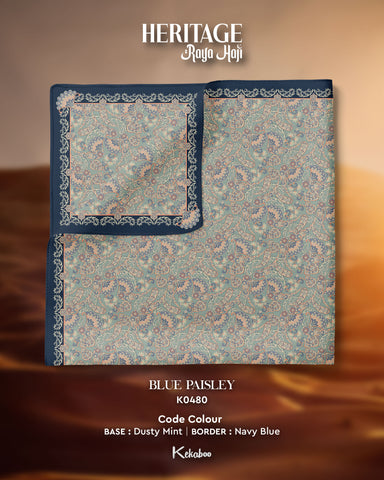 KEKABOO HERITAGE BLUE PAISLEY (K0480) - TUDUNG KEKABOO - LIMITED AND EXCLUSIVE