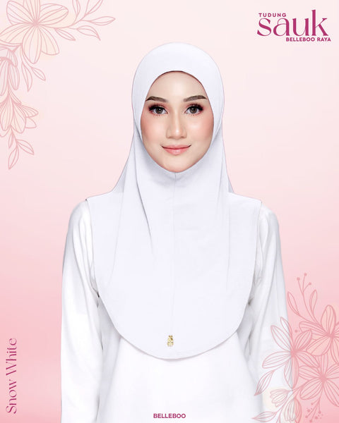 TUDUNG SAUK BELLEBOO (SNOW WHITE)