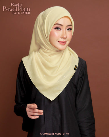 BAWAL PLAIN BATU TABUR (BT40 CHAMPAGNE NUDE)