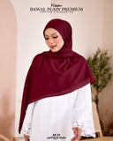 KEKABOO BAWAL PLAIN PREMIUM COTTON B58 ANTIQUE RUBY (BB 09)