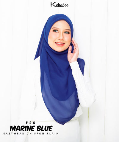 KEKABOO EASYWEAR CHIFFON PLAIN (F20 MARINE BLUE)