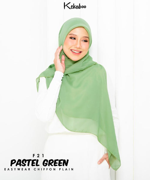 KEKABOO EASYWEAR CHIFFON PLAIN (F21 PASTEL GREEN)