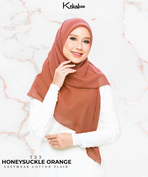 BAWAL PLAIN COTTON PREMIUM (T23 HONEYSUCKLE ORANGE)