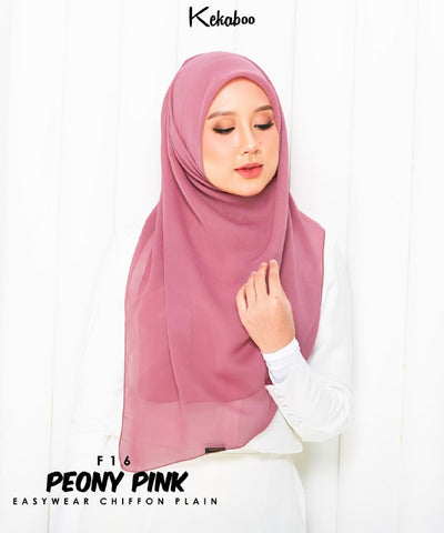 KEKABOO EASYWEAR CHIFFON PLAIN (F16 PEONY PINK)