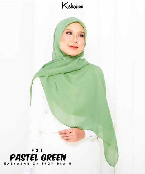 KEKABOO EASYWEAR CHIFFON PLAIN (F21 PASTEL GREEN)