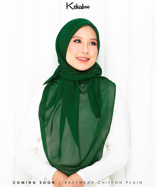 KEKABOO EASYWEAR PLAIN CHIFFON COLLECTION (F11 DARK GREEN)