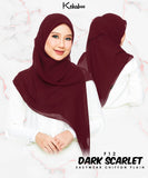 KEKABOO EASYWEAR PLAIN CHIFFON COLLECTION (F12 DARK SCARLET)