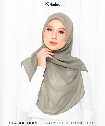 KEKABOO EASYWEAR PLAIN CHIFFON COLLECTION (F13 CLOUD GREY)