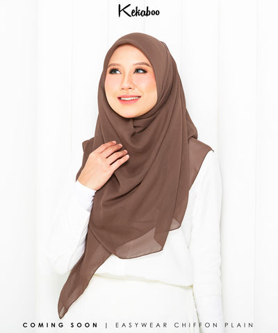 KEKABOO EASYWEAR PLAIN CHIFFON COLLECTION (F15 PECAN BROWN)