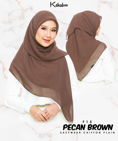 KEKABOO EASYWEAR PLAIN CHIFFON COLLECTION (F15 PECAN BROWN)