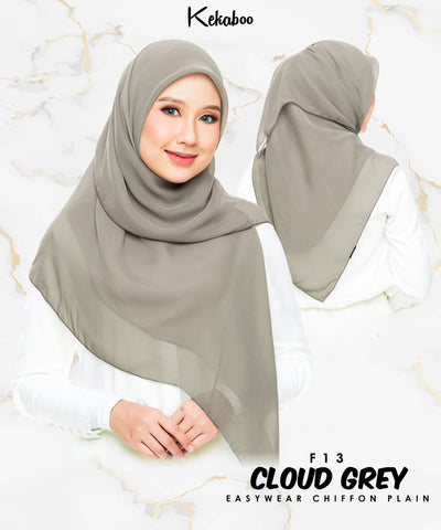 KEKABOO EASYWEAR PLAIN CHIFFON COLLECTION (F13 CLOUD GREY)