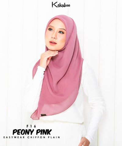 KEKABOO EASYWEAR CHIFFON PLAIN (F16 PEONY PINK)