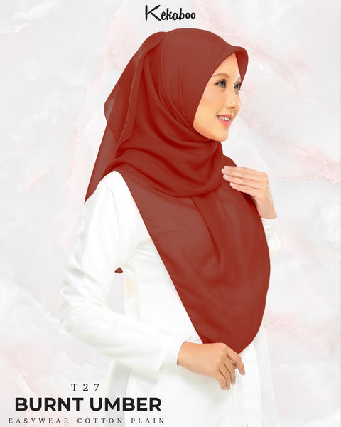 KEKABOO EASYWEAR COTTON PLAIN (T27 BURNT UMBER)