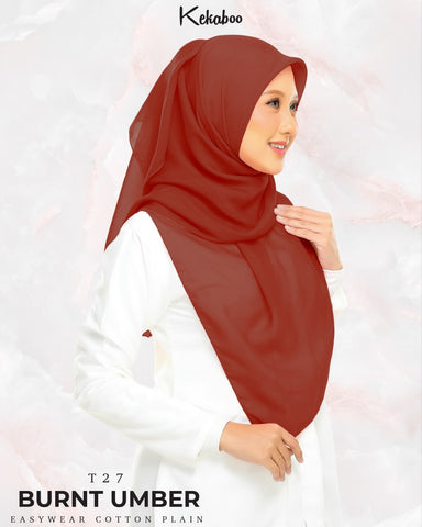 KEKABOO EASYWEAR COTTON PLAIN (T27 BURNT UMBER)