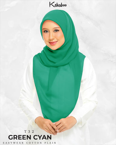 KEKABOO EASYWEAR COTTON PLAIN (T32 GREEN CYAN)