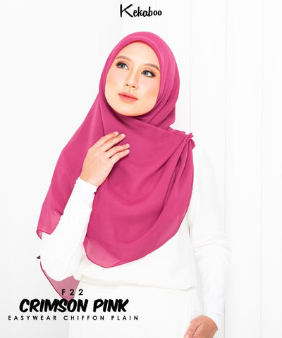 KEKABOO EASYWEAR CHIFFON PLAIN (F22 CRIMSON PINK)