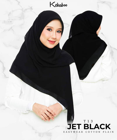 KEKABOO EASYWEAR PLAIN COTTON (T13 JET BLACK)