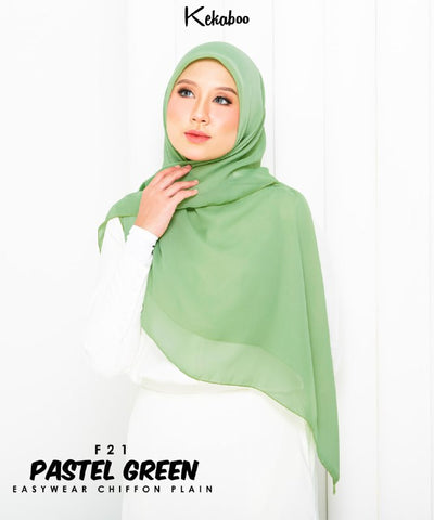 KEKABOO EASYWEAR CHIFFON PLAIN (F21 PASTEL GREEN)