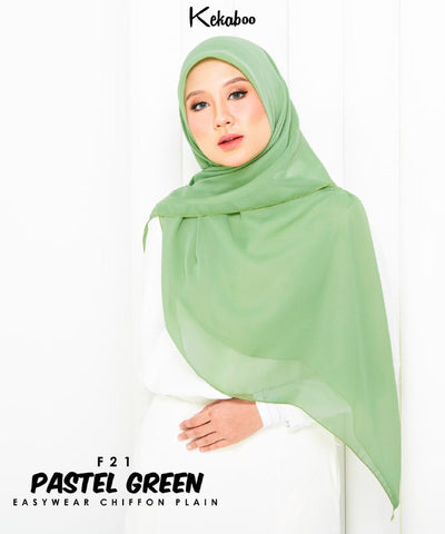 KEKABOO EASYWEAR CHIFFON PLAIN (F21 PASTEL GREEN)