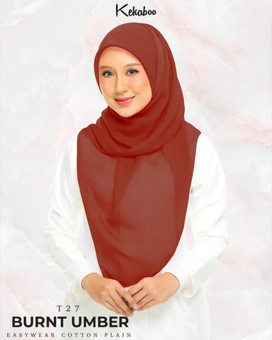 KEKABOO EASYWEAR COTTON PLAIN (T27 BURNT UMBER)