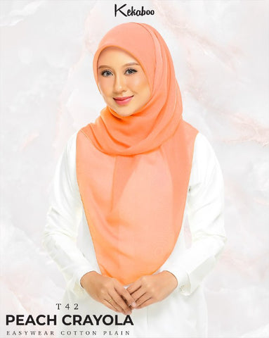 KEKABOO EASYWEAR COTTON PLAIN (T42 PEACH CRAYOLA)
