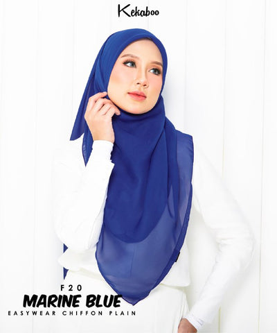 KEKABOO EASYWEAR CHIFFON PLAIN (F20 MARINE BLUE)