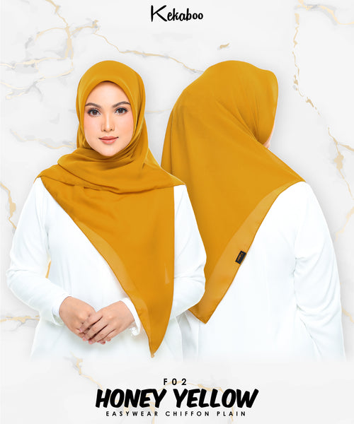 KEKABOO EASYWEAR CHIFFON PLAIN ( F02 HONEY YELLOW )
