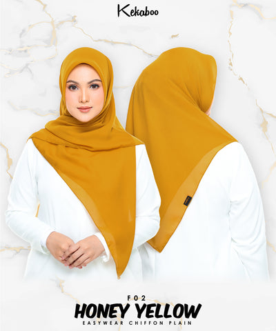 KEKABOO EASYWEAR CHIFFON PLAIN ( F02 HONEY YELLOW )