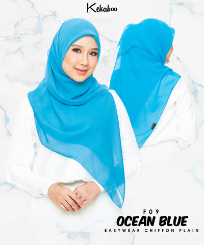 KEKABOO EASYWEAR CHIFFON PLAIN ( F09 OCEAN BLUE )