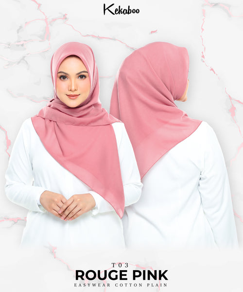 KEKABOO EASYWEAR COTTON PLAIN ( T03 ROUGE PINK )