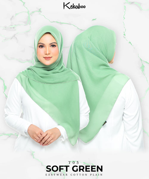 KEKABOO BAWAL PLAIN COTTON PREMIUM (T05 SOFT GREEN)