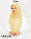 BAWAL PLAIN BATU TABUR (BT06 GOLD CRAYOLA) - TUDUNG KEKABOO - LIMITED AND EXCLUSIVE